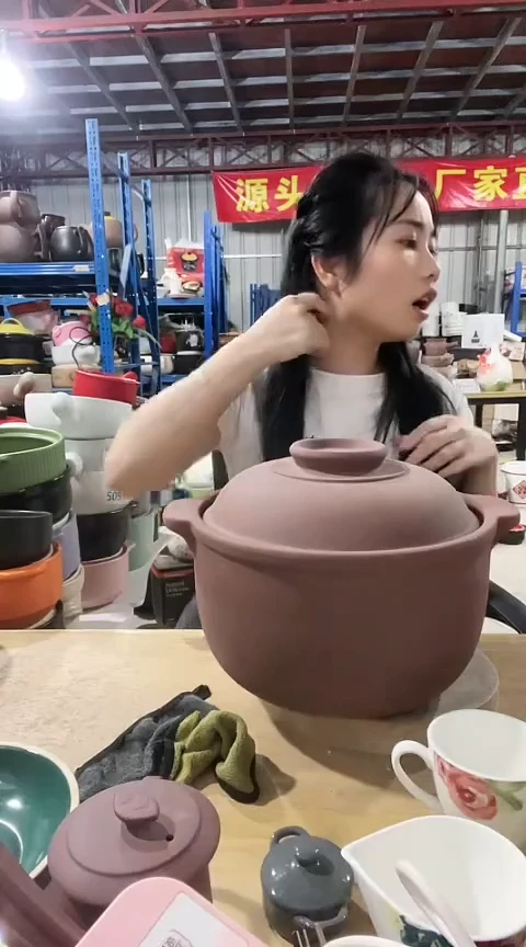 瑕疵6.5原陶锅带盖