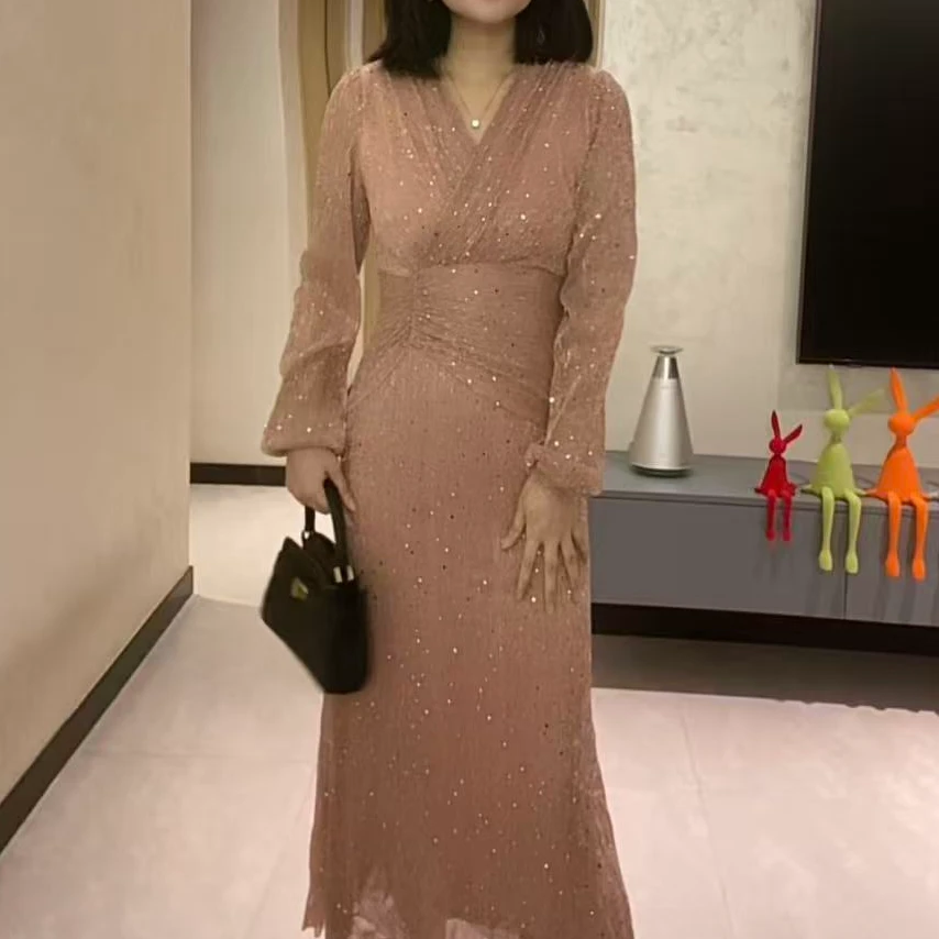 轻奢高级感气质显瘦女人味高级感连衣裙YF2501