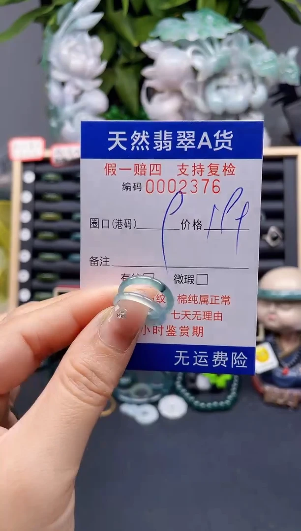 翡翠戒指未镶嵌9*2376