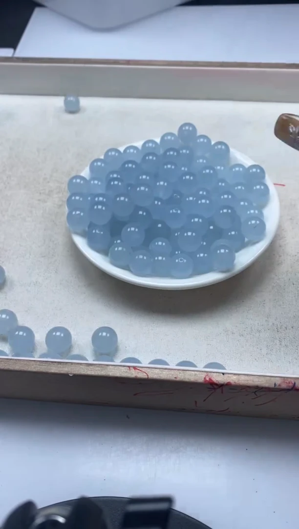 【闪购商品】玛瑙/玉髓颈饰未镶嵌w811冰川蓝玛瑙12mm*10颗