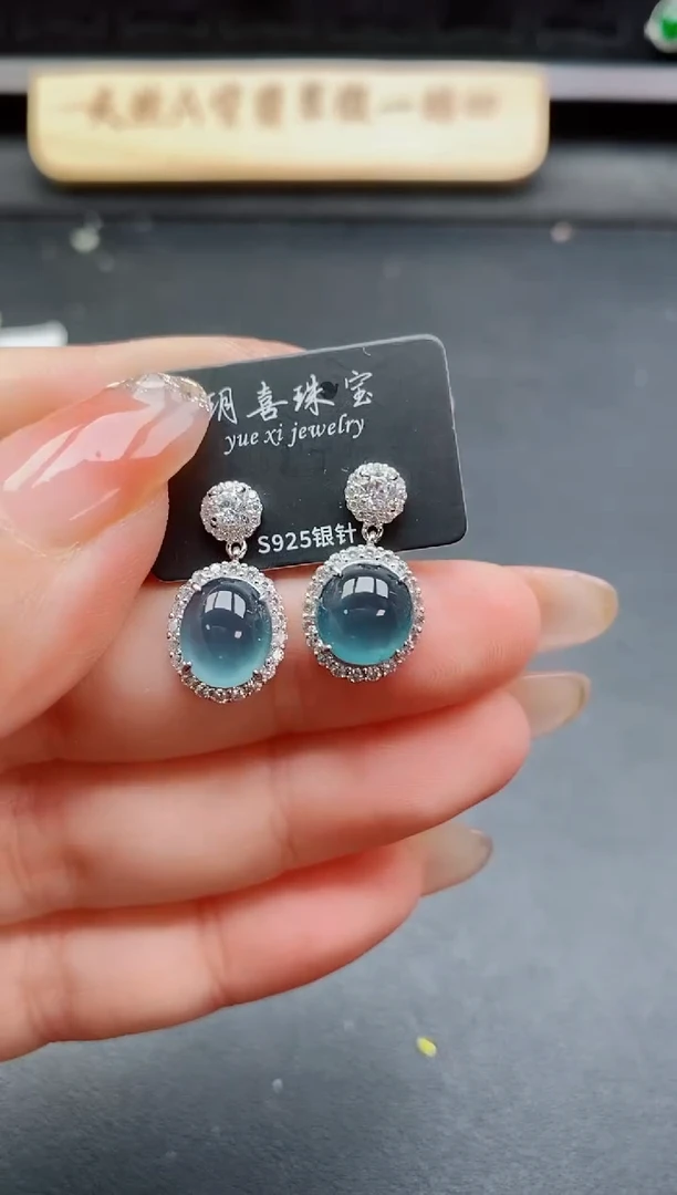银S925镶嵌戒指翡翠1