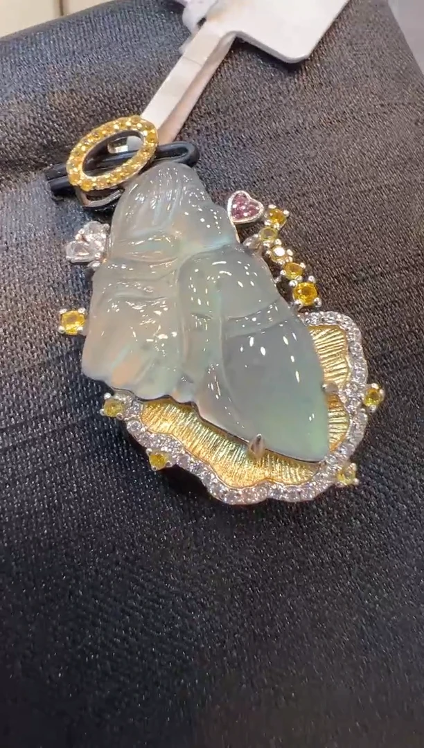 翡翠银S925镶嵌吊坠(不含链)多样性团购发一件