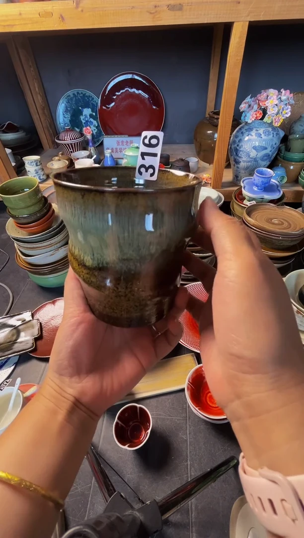 瓷片丫*蔡316窑变妞妞杯