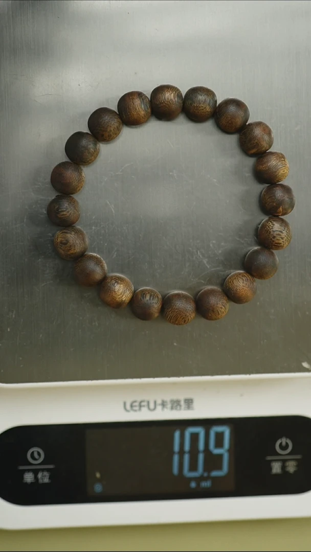手串沉香10mm圆珠单圈绿奇楠虫漏留疤超级99沉