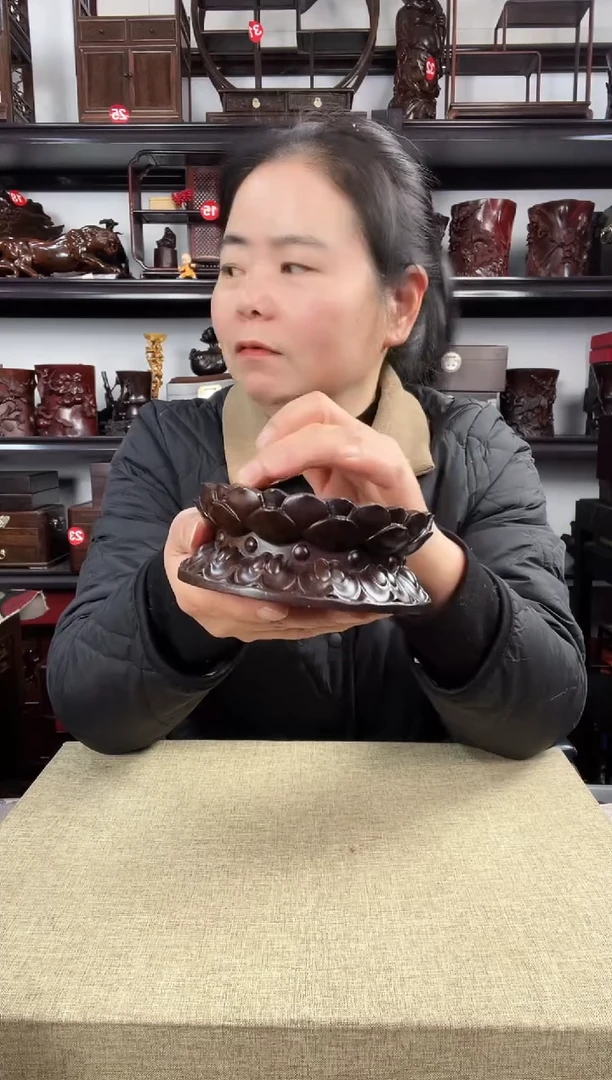 木双层莲花小号老李红木工艺品