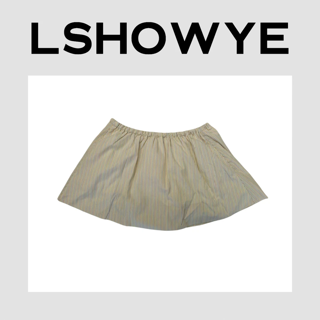 LSHOWYE｜条纹花苞短半裙 MQ07275