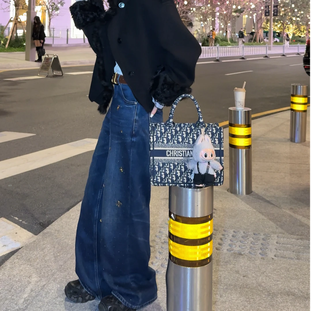 RISING&CLOUDS【小云姐】秋冬新款时尚加绒牛仔裤120237