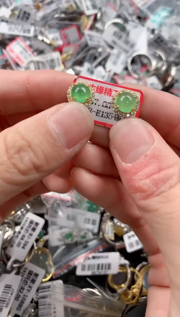 银S925镶嵌戒指翡翠2222--------9