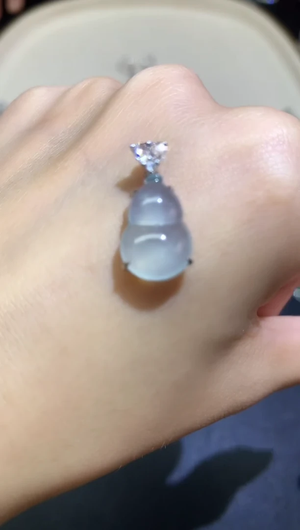 翡翠18K金镶嵌吊坠(不含链)吊坠A522|1980