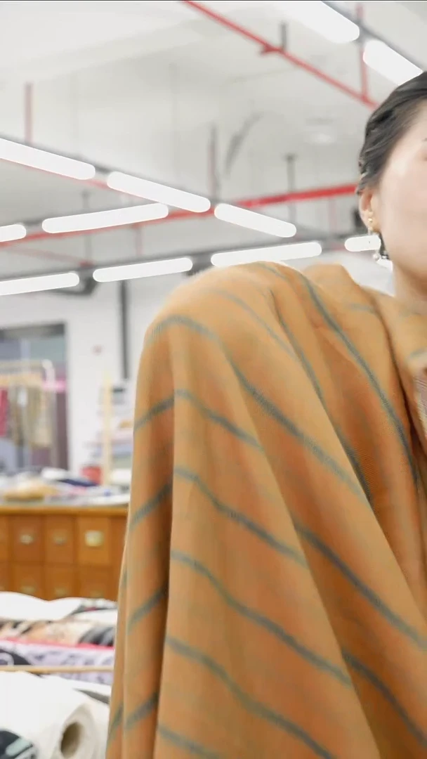 亚麻意大利有机亚麻色织条纹老钱风衬衫裤子 宽145CM  1.5m