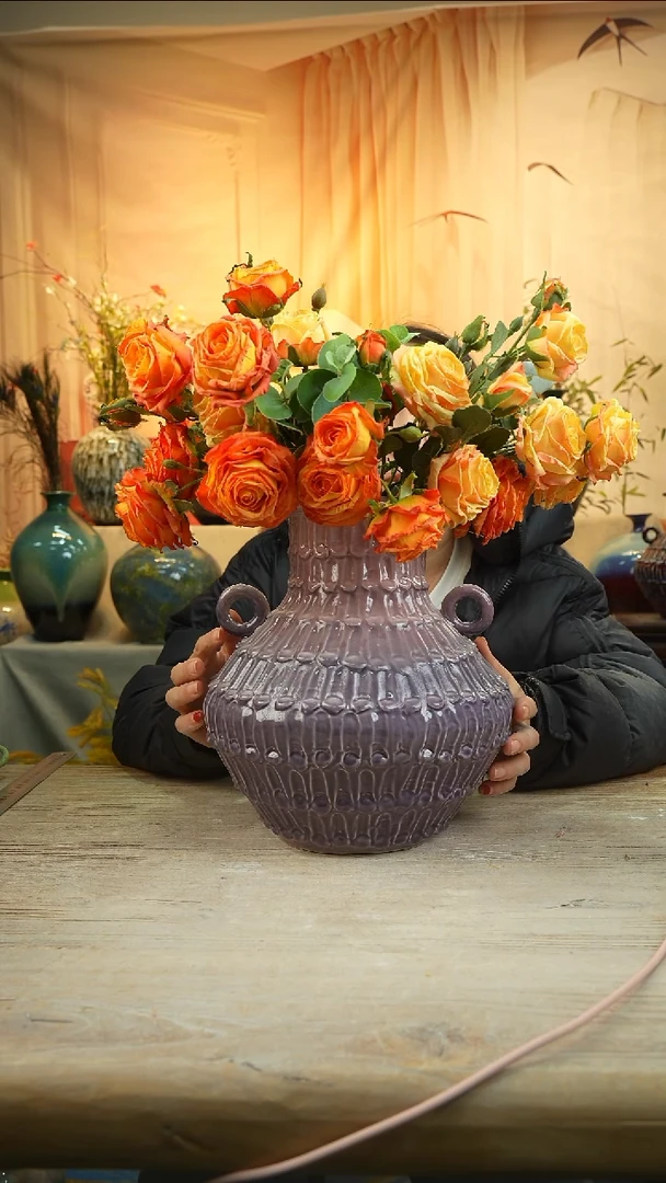 高27口13陶瓷花瓶花器景德镇