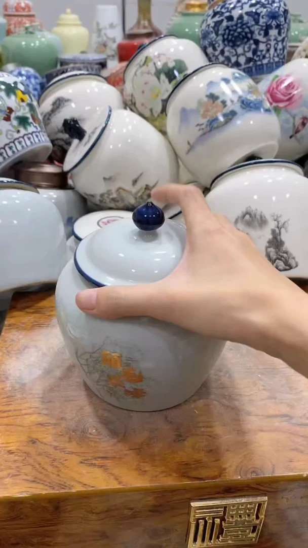 摆件陶茶叶罐密封罐储存罐