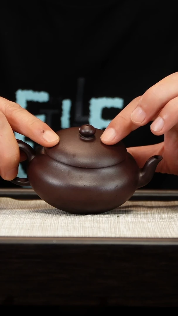 茶壶紫砂紫泥聚缘