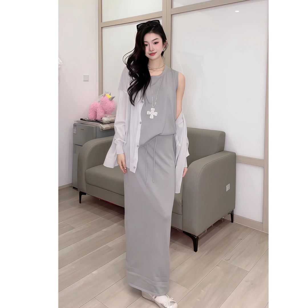 甜粿妹妹【柏林纪事】慵懒风时尚薄款微透长袖开衫女休闲风遮肉开衫