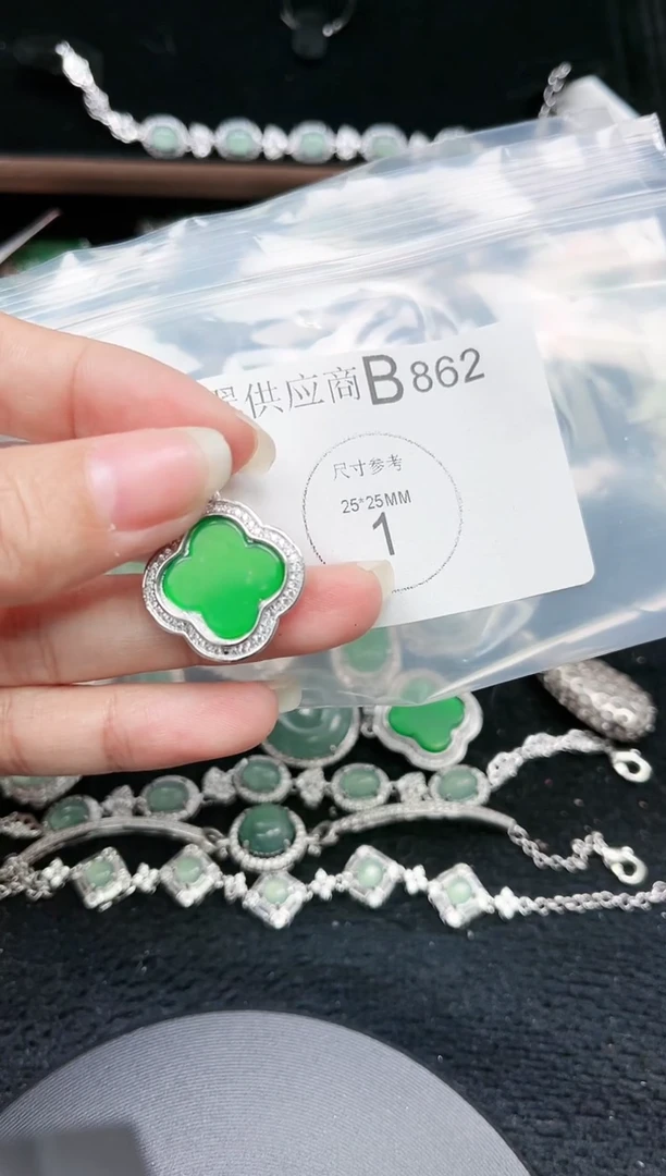 【闪购商品】翡翠颈饰未镶嵌赠皮绳862