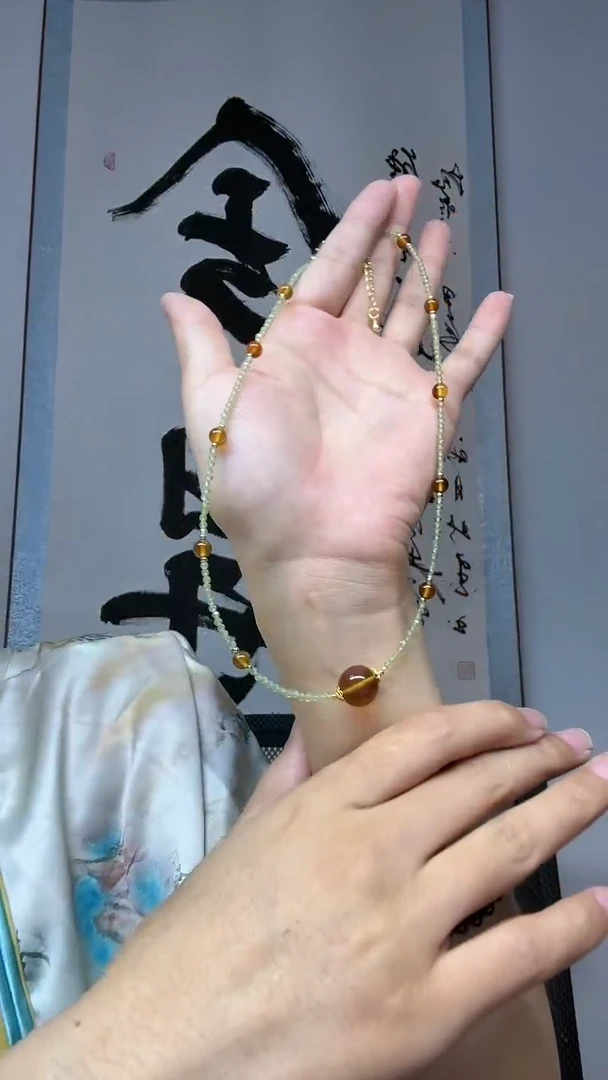 未镶嵌项链琥珀血蜜珀项链