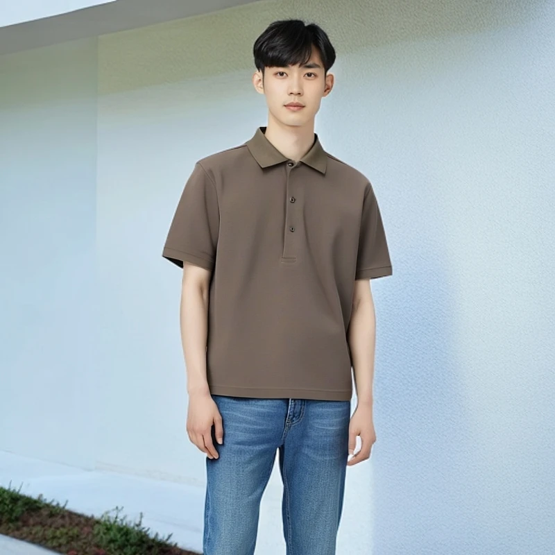 【万达撤柜】男士短袖纯棉透气吸汗polo衫夏季休闲薄款体恤支持
