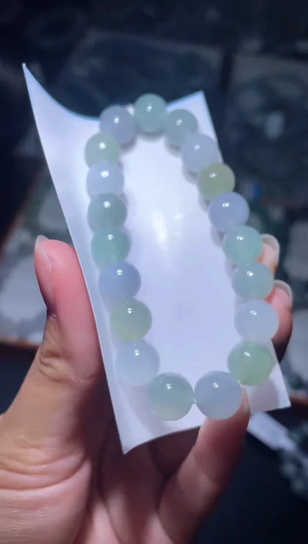 未镶嵌定制翡翠天然缅甸翡翠手串27