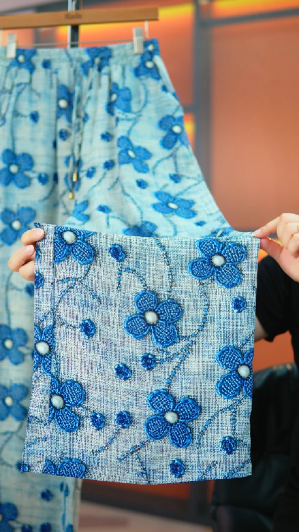 【出口原单】K1009 2025年夏季中式国风气质柔软亲肤高端休闲裤-霞