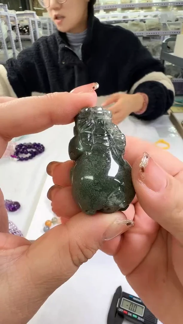 吊坠(不含链)未镶嵌水晶绿幽灵貔貅吊坠