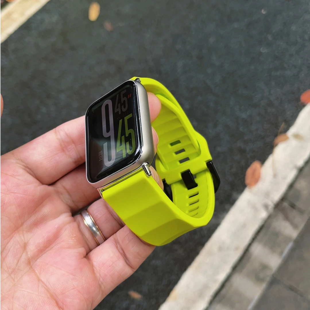 适用小米手环9pro表带8pro硅胶波浪纹腕带红米watch5/4运动透气
