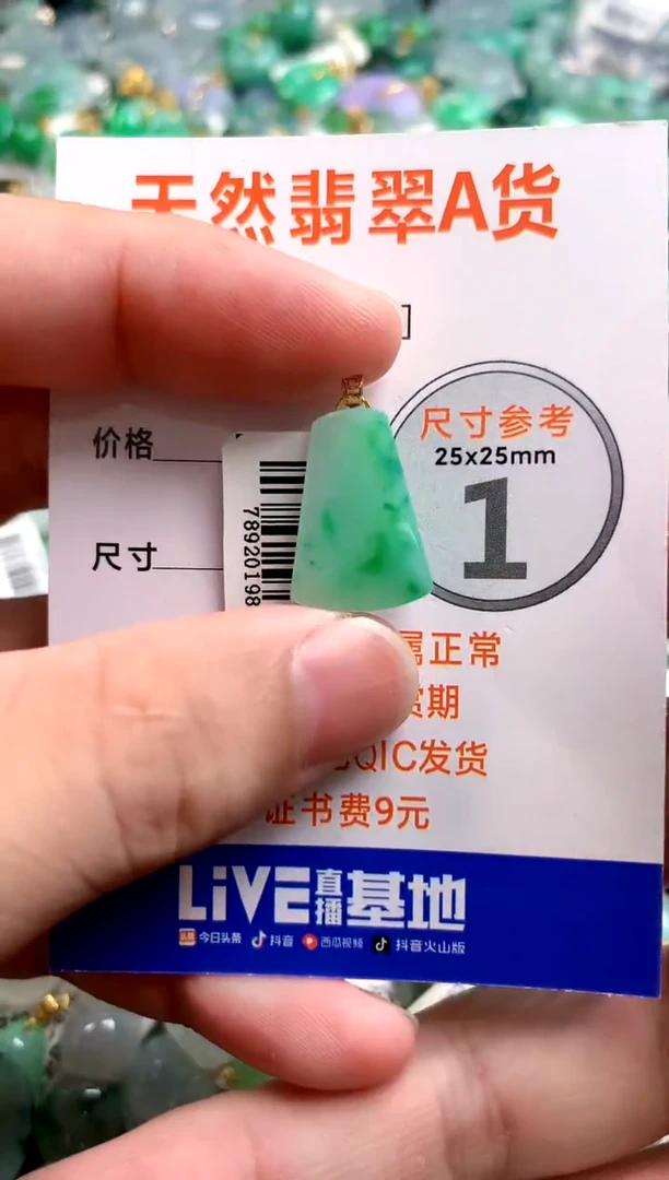 颈饰18K金镶嵌翡翠0516722895