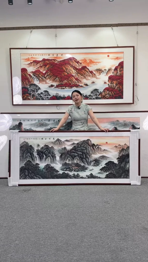 国画惠风和畅208*86纯手绘国画