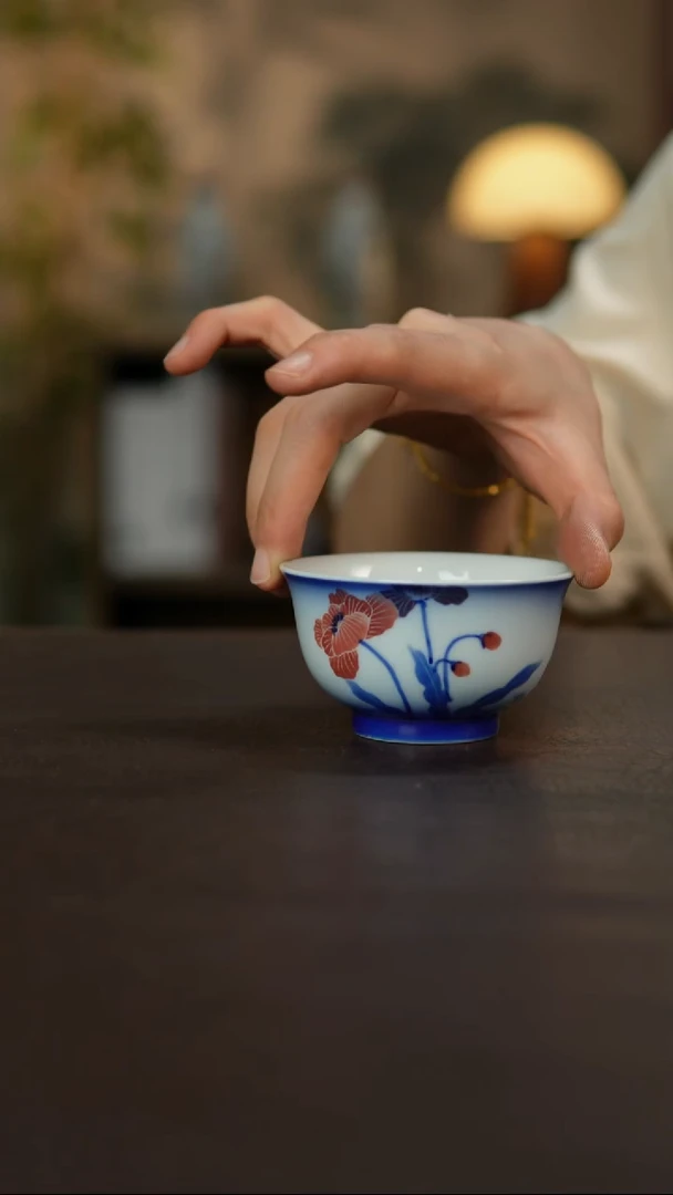 杯景德镇陶瓷杯碗柴烧多人