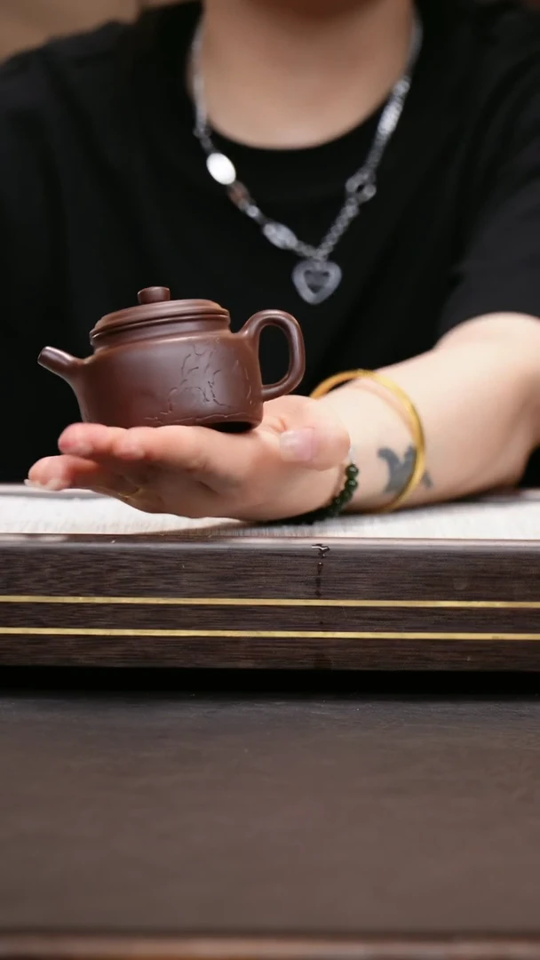 茶壶紫砂深井紫泥  小德钟