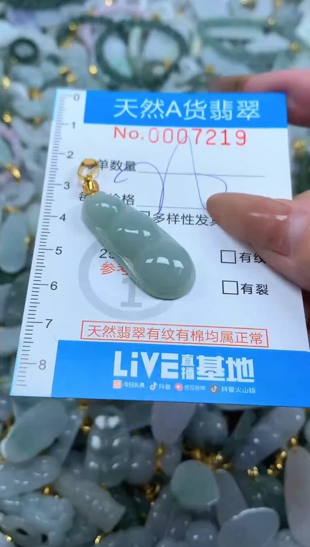 颈饰未镶嵌翡翠净货挂件-7219