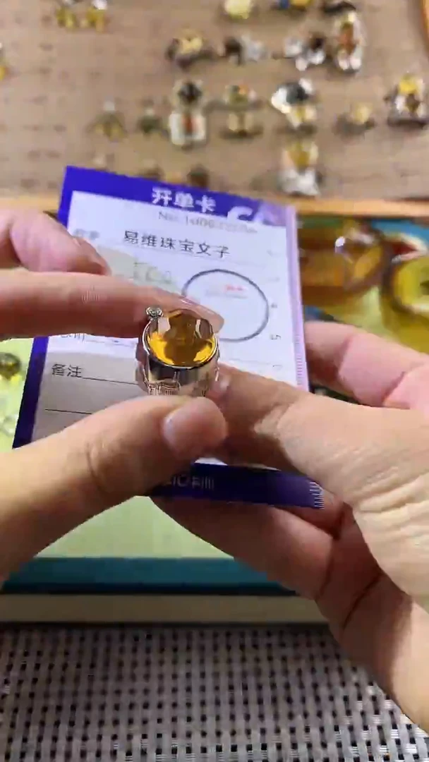 【闪购商品】琥珀颈饰银S925镶嵌100632036