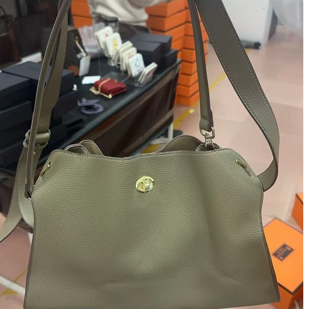 竹节中号绿色单肩包纯色欧美时尚单肩便携小包