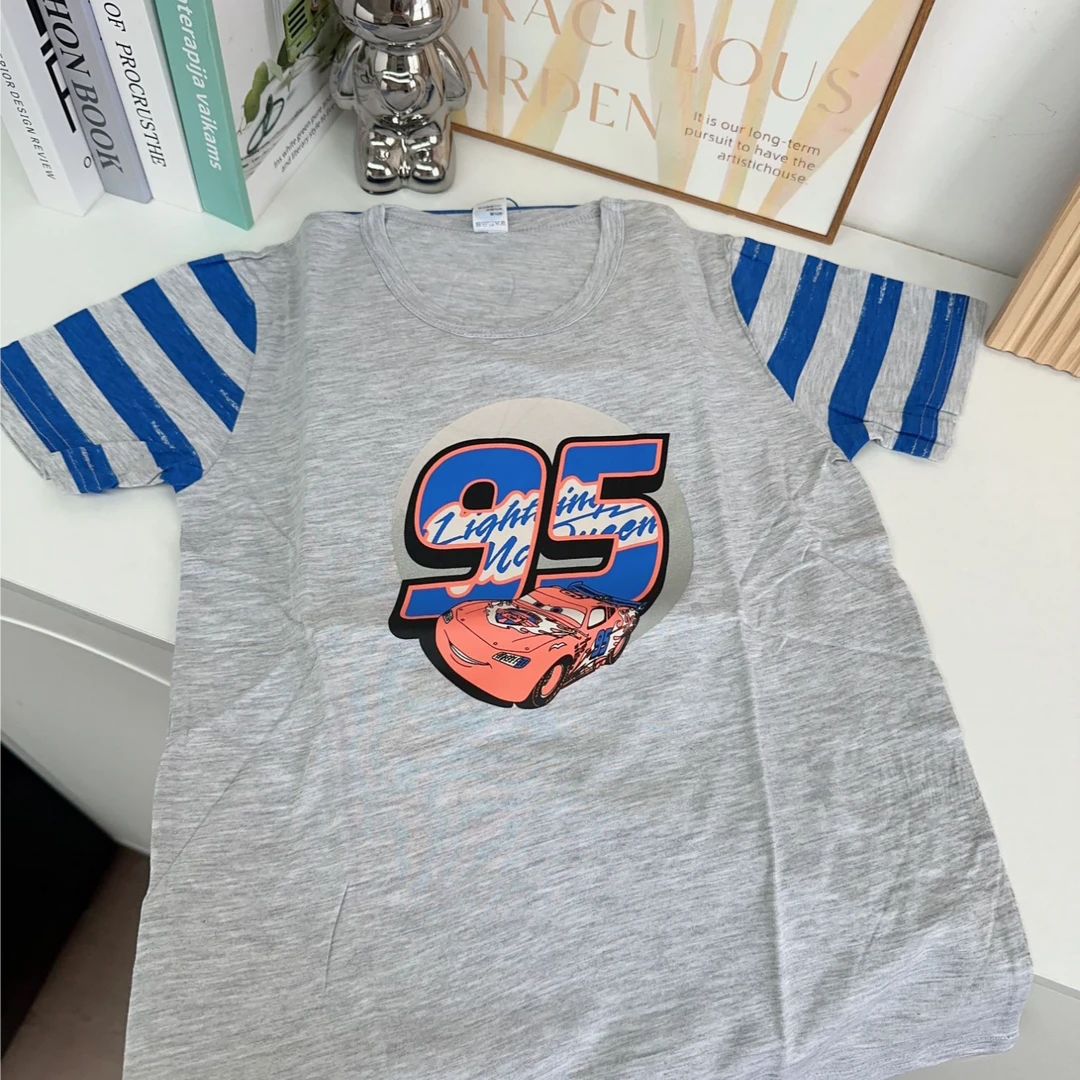 4910垂棉舒木尔男童短袖中裤家居套装