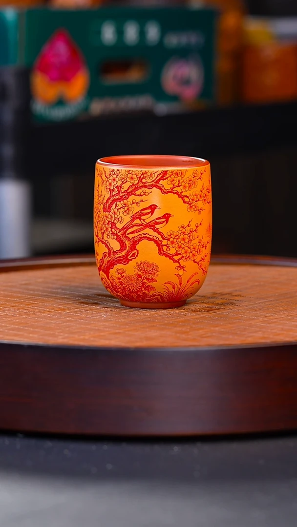 茶杯紫砂变色双喜临门