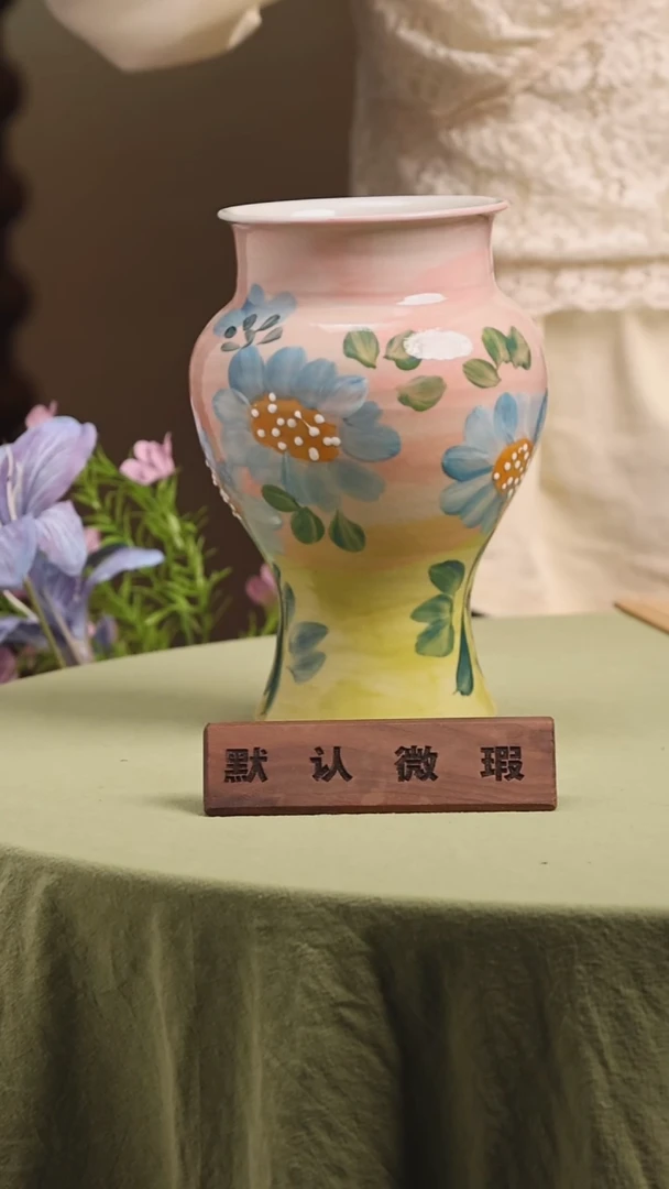 瓶不带花景德镇手工手绘陶瓷花瓶赏瓶