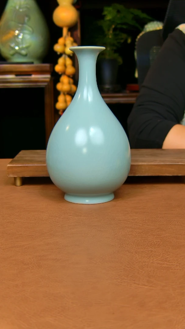 瓷片仿古玉壶春全手工原矿不完美