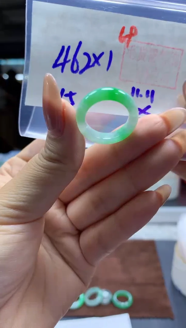 未镶嵌定制翡翠戒圈#462元-毛货需精细抛光