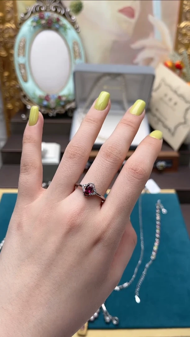 【闪购商品】石榴石戒指合金aj4226戒指