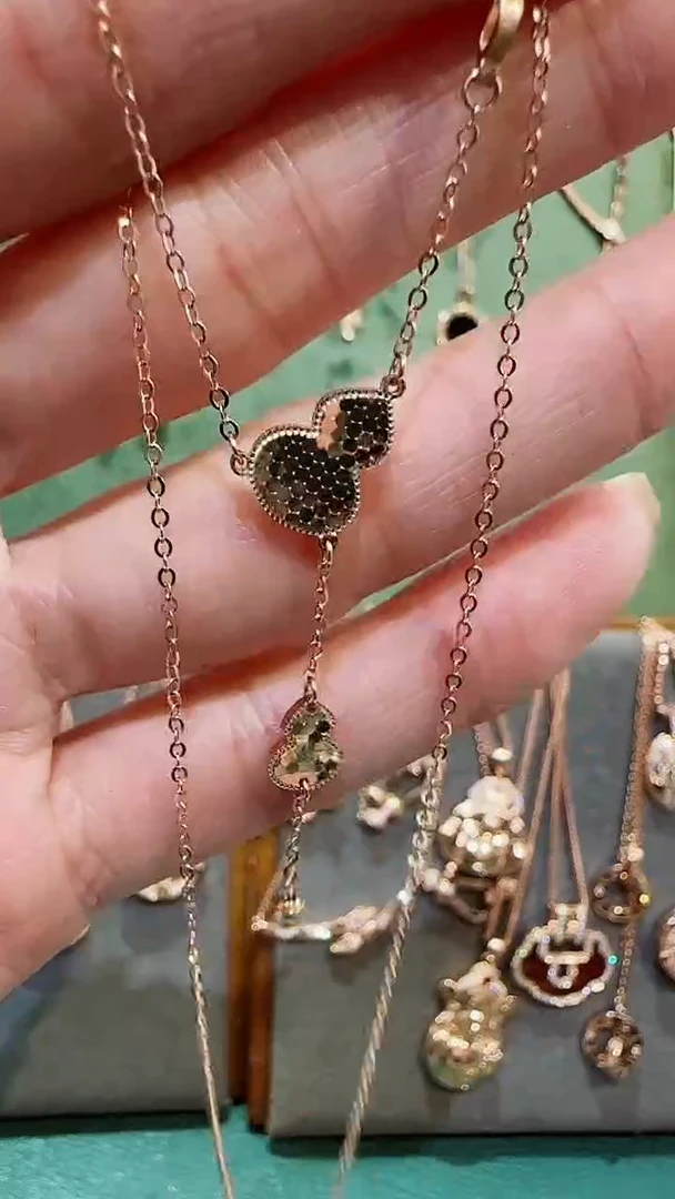 【闪购商品】18K金套链18K金爆闪葫芦套链