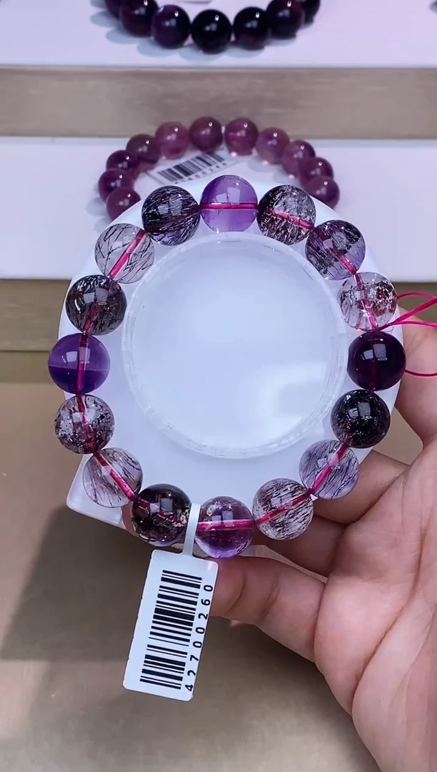水晶手链未镶嵌毒液彩超七单圈13m+