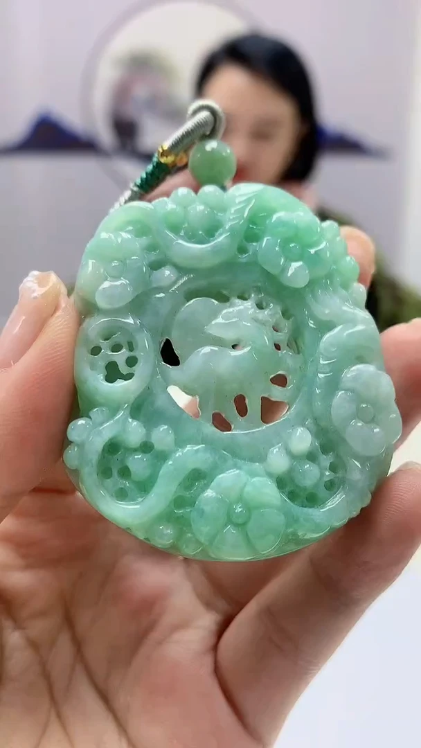 【闪购商品】定制翡翠未镶嵌3123ms-毛货挂件21