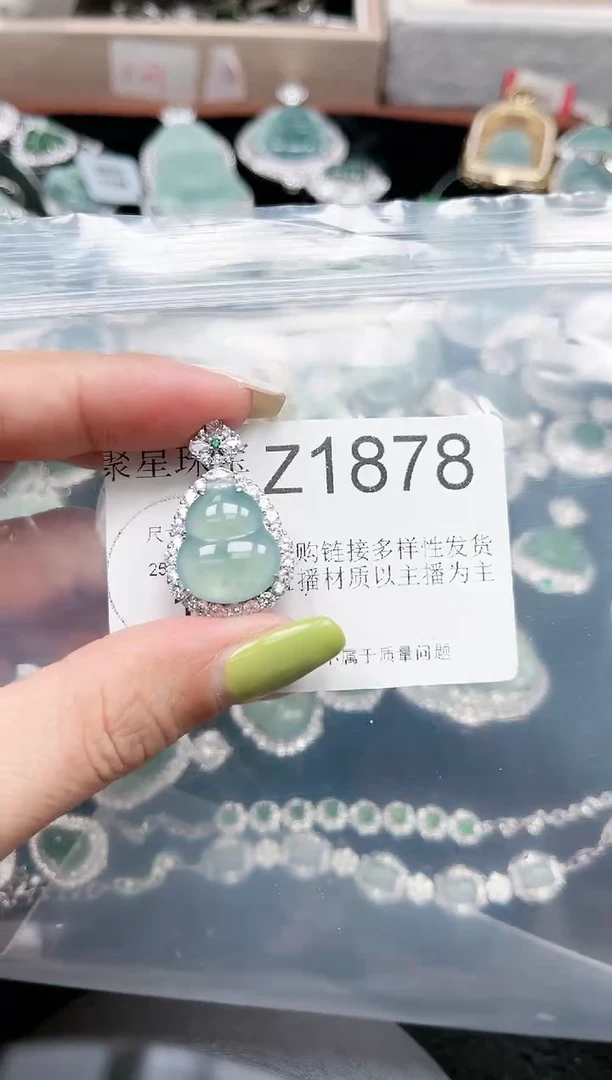 【闪购商品】翡翠颈饰未镶嵌1878赠皮绳