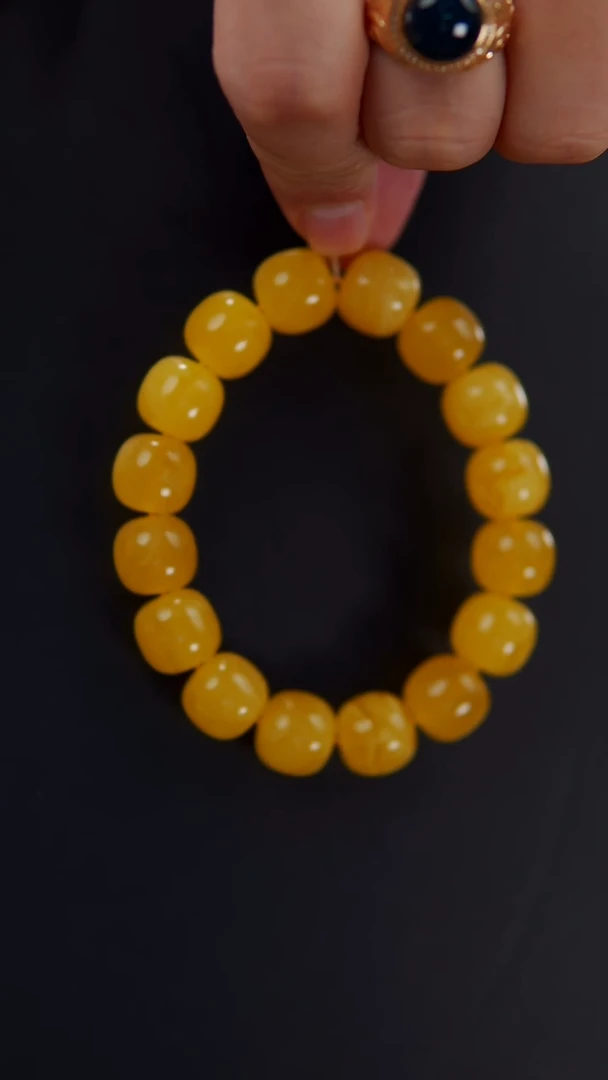 【闪购商品】蜜蜡手串未镶嵌焦皮同料老型手串27