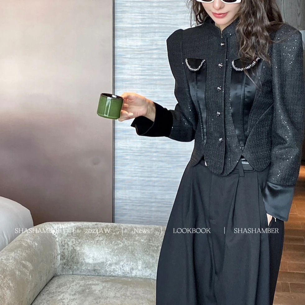 【XSY】2025早春小花苞袖珠光外套