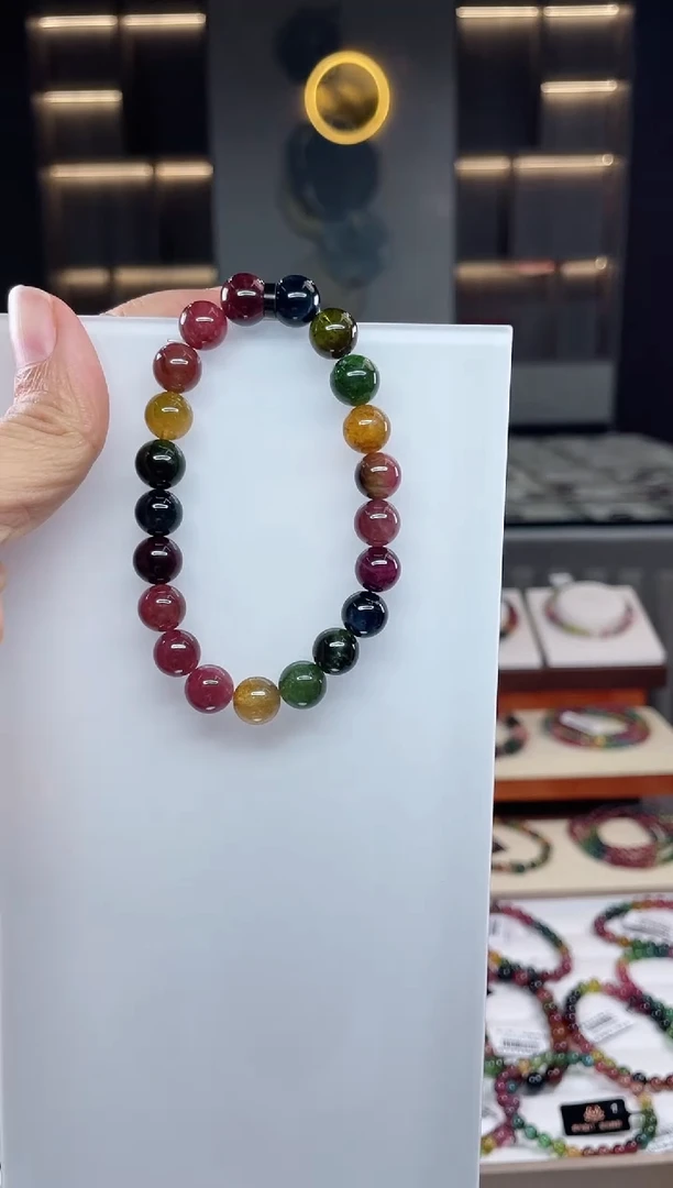 未镶嵌单圈手串碧玺（多样性发一条）Q