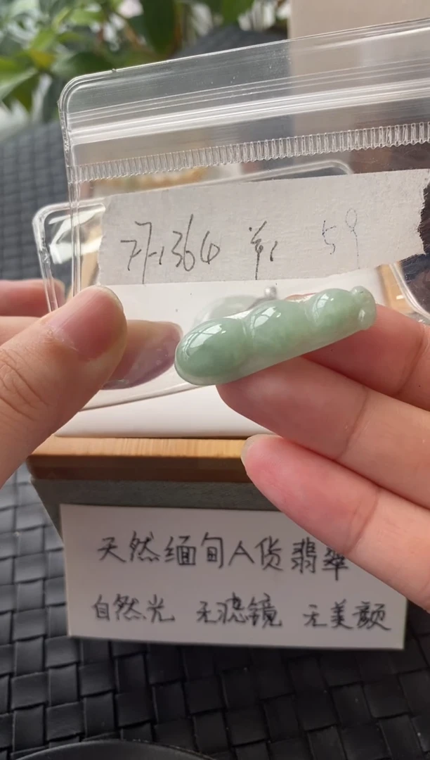 吊坠(不含链)银S925镶嵌翡翠FF1364