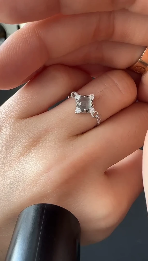 【闪购商品】翡翠戒指银S925镶嵌戒指