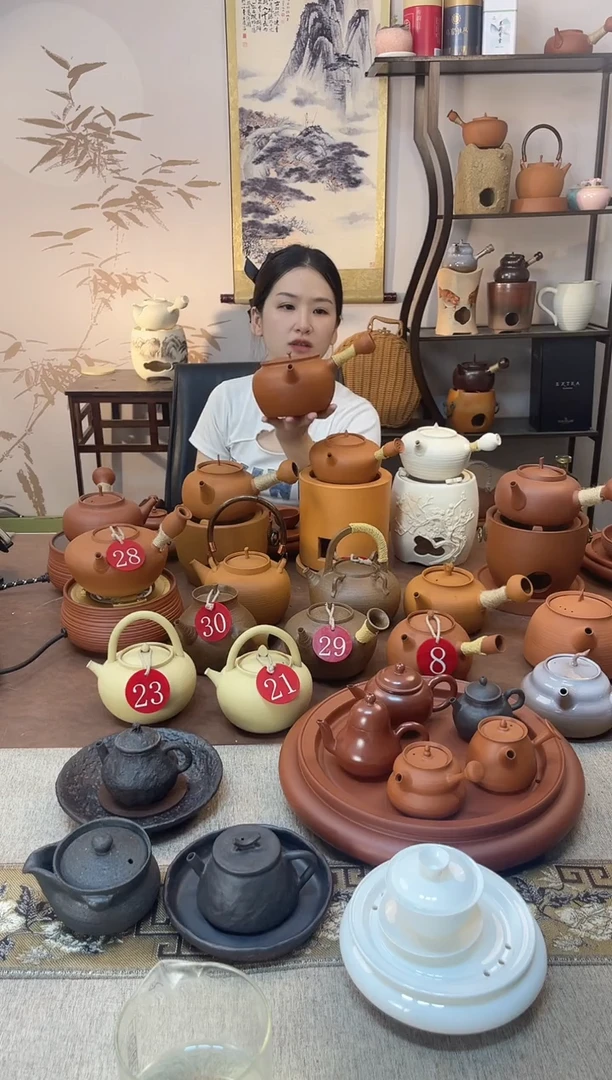 @****】直播间福利全手工莲花顶侧把+壶垫