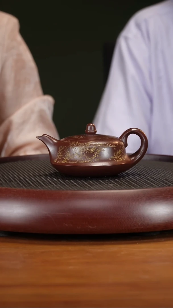 茶壶紫砂16WSY曲壶 紫龙血180cc
