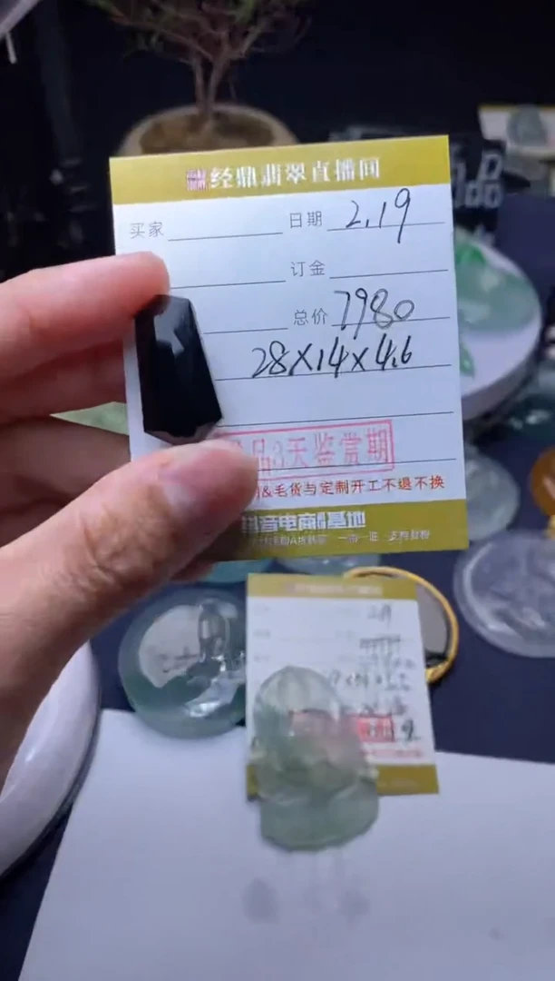 【闪购商品】定制翡翠未镶嵌墨翠裸石